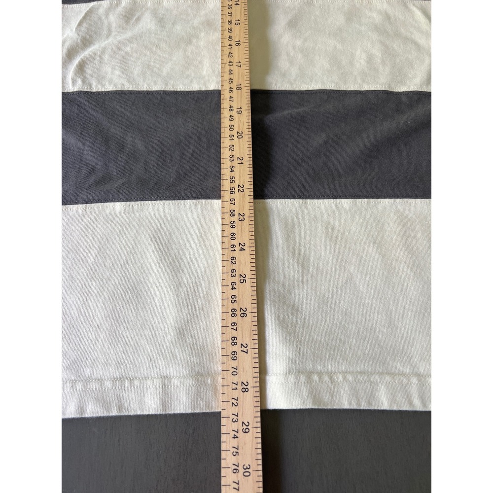 Guinness Mens Striped Rugby Shirt XXL Grey Cream Cotton Elbow Patches 1759 Harp - Picture 10 of 10